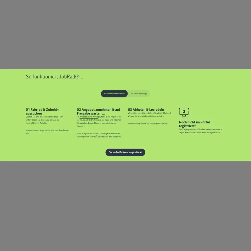 So funktioniert JobRad iframe2 Screenshot | JobRad Werkzeugkasten